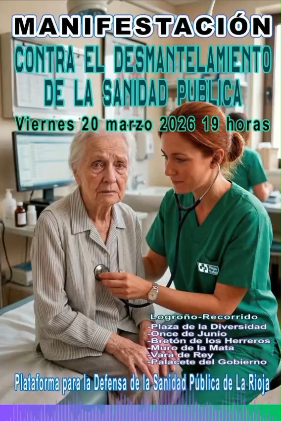 Manifestación contra l desmantelamiento de la sanidad pública