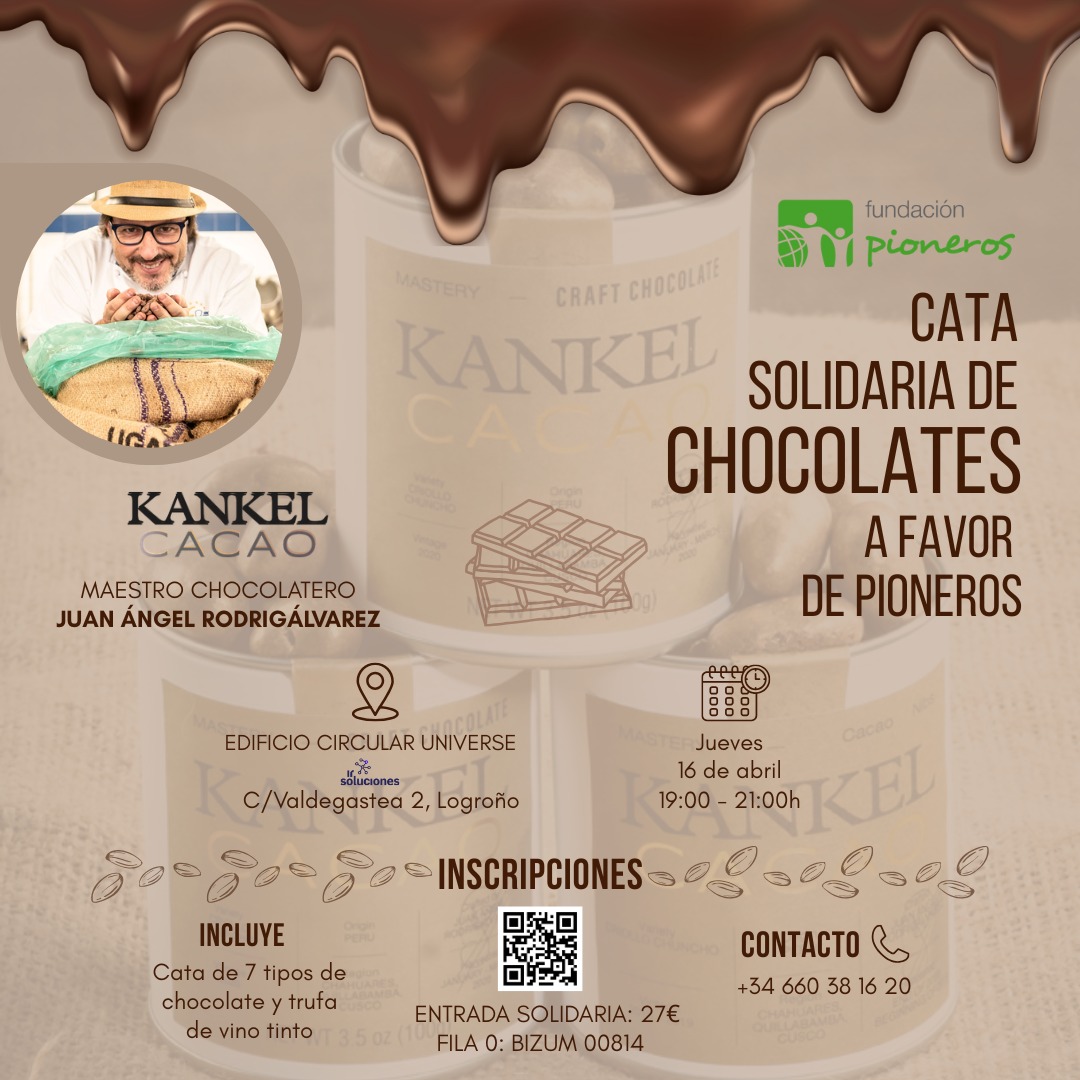 Cata Solidaria de Chocolates a favor de Fundación Pioneros